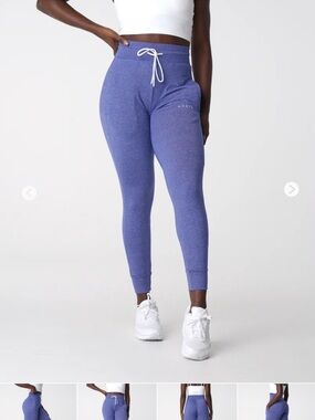 NVGTN Sapphire Blue Drawstring High-Waist Joggers